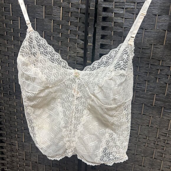 Vintage Light Pink lace Camisole Size Large - Picture 3 of 5